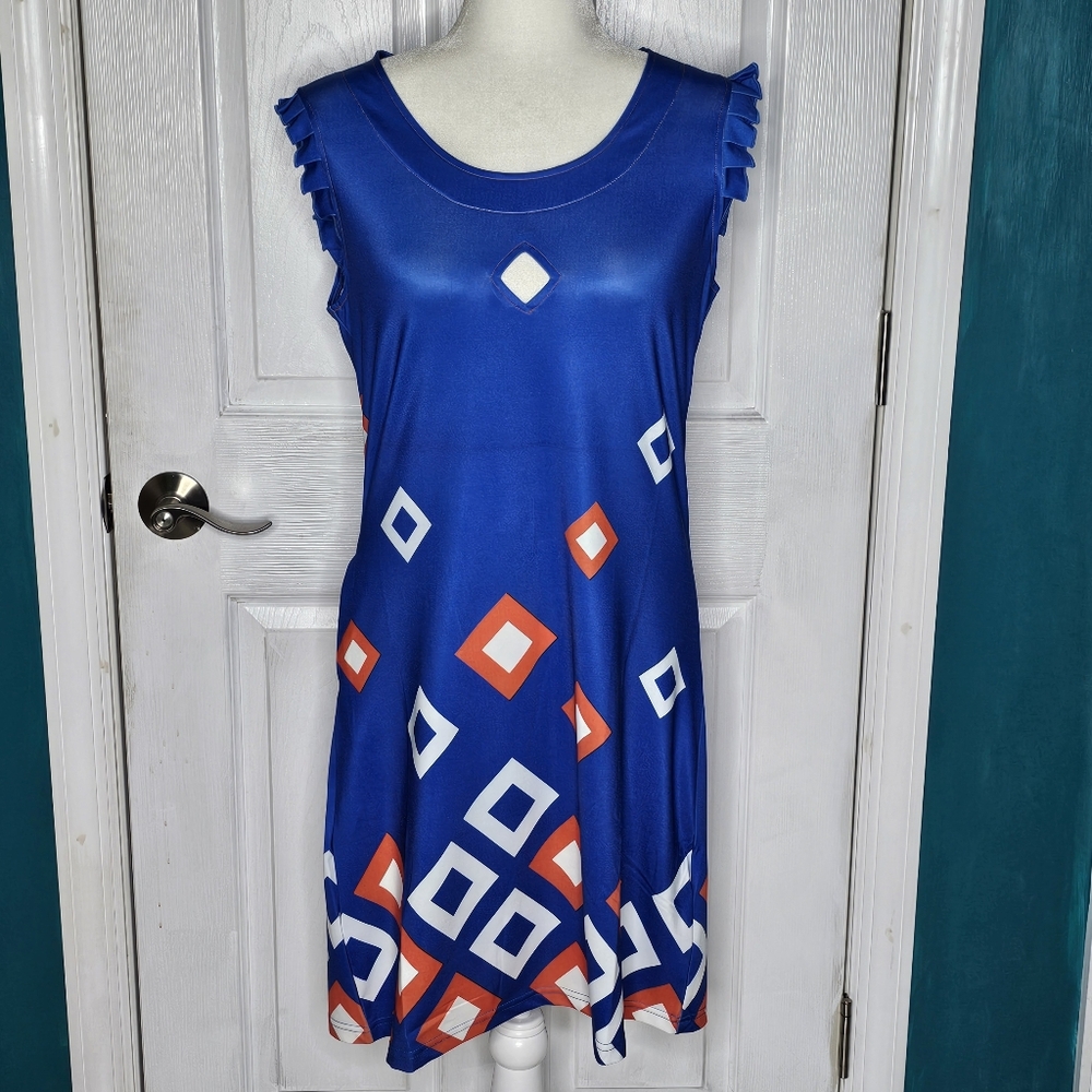 Tracy Negoshian Ruffled Sleeve Dress